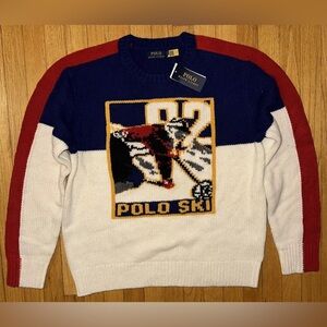 Polo Ralph Lauren Ski 92 Knit Wool Sweater Men’s Size Large Brand New